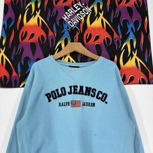 Vintage Polo Ralph Lauren Blue Crewneck Men's M